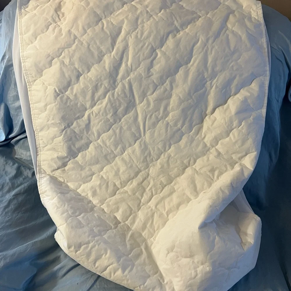 Toddler or Crib size white mattress cover